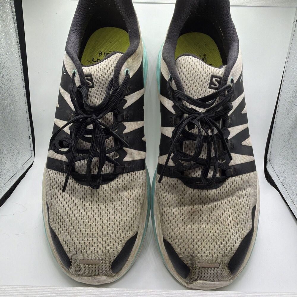 Salomon Glide Max Men’s Running Shoe Size 11 Grey Black Blue Cushion Sty: 416976